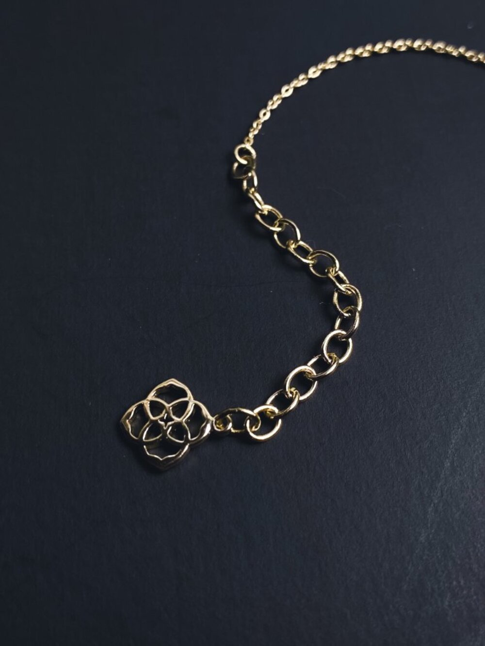Kendra Scott Adelia Gold Tone Dainty Minimalist Double Chain Y Drop Necklace - Picture 7 of 12